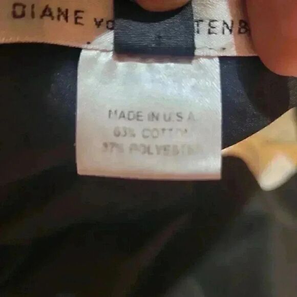 Diane von Furstenberg Women's Black Cotton/Poly Lined Cocktail Party Dress - Picture 10 of 10